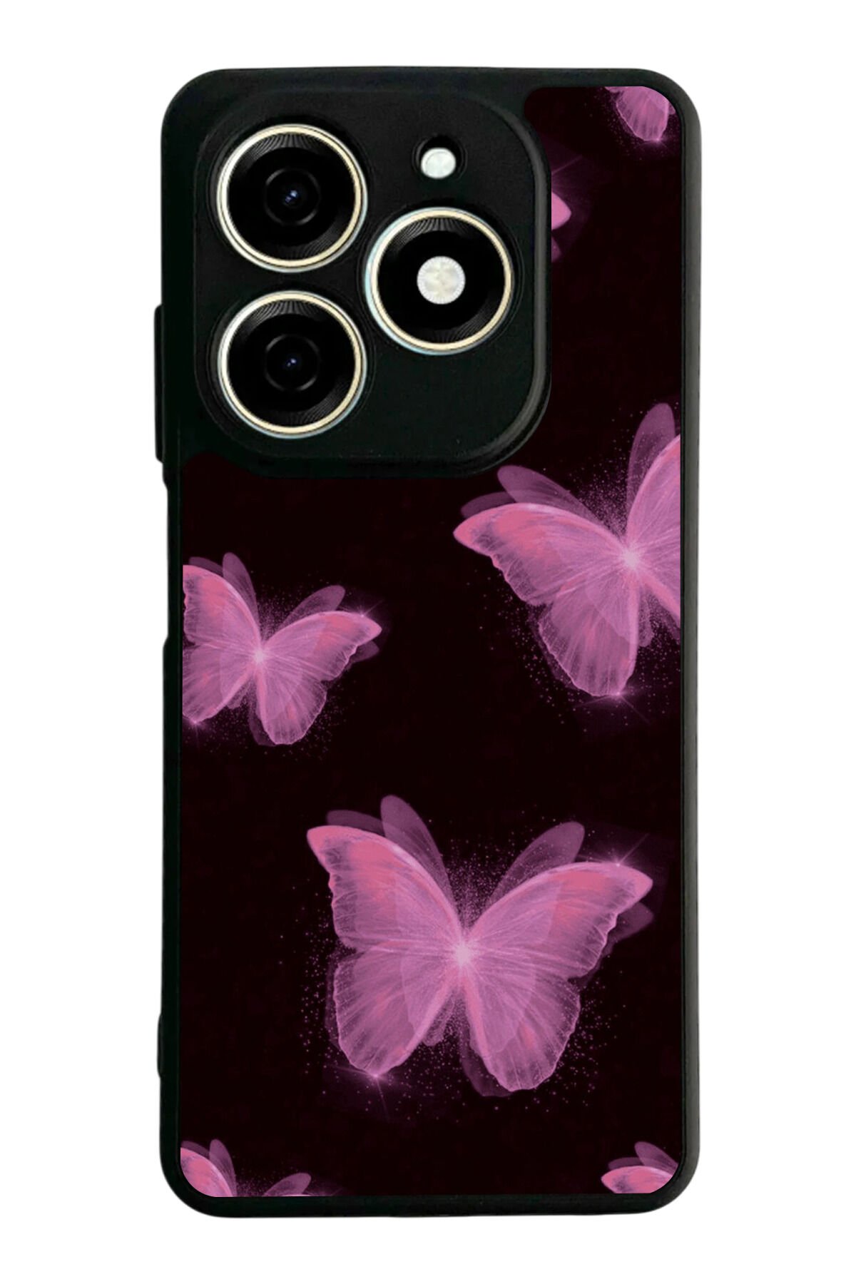 Infınıx Smart 8 Pro Uyumlu Kelebek Tasarımlı Glossy Premium Kılıf