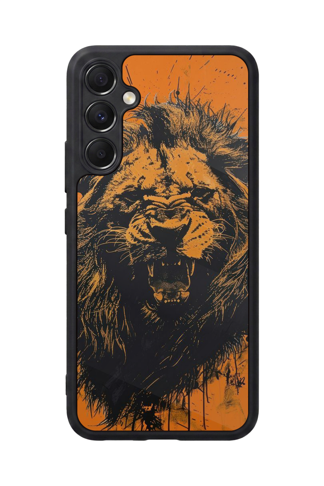 Samsung Galaxy A34 Uyumlu Aslan Tasarımlı Glossy Premium Kılıf
