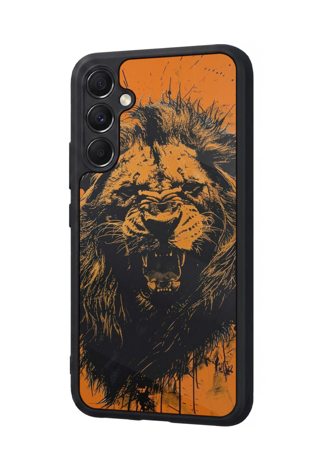 Samsung Galaxy A34 Uyumlu Aslan Tasarımlı Glossy Premium Kılıf