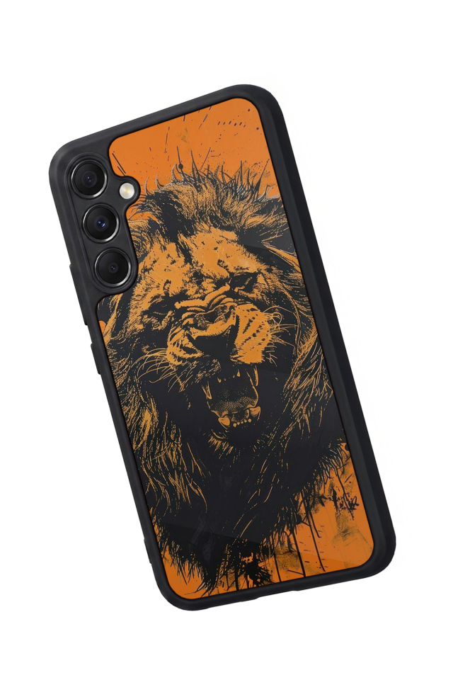 Samsung Galaxy A34 Uyumlu Aslan Tasarımlı Glossy Premium Kılıf