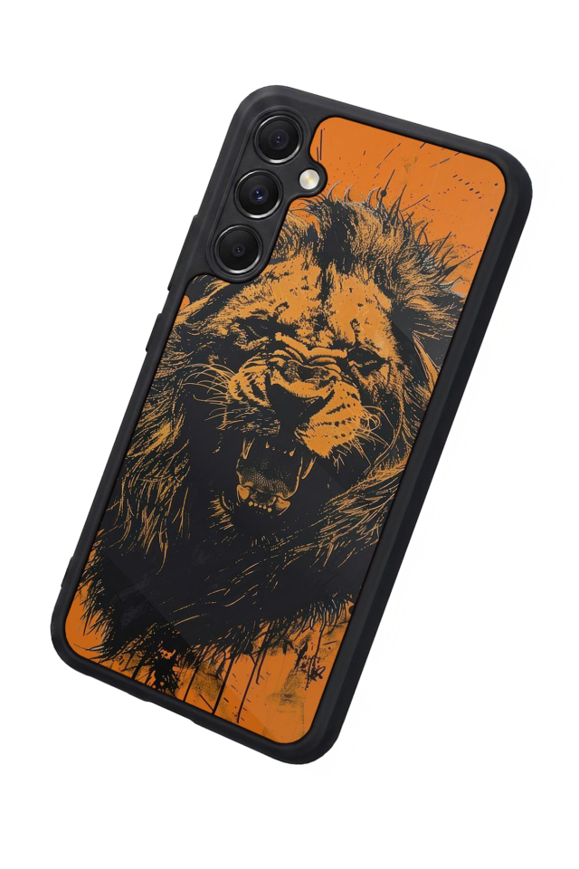 Samsung Galaxy A34 Uyumlu Aslan Tasarımlı Glossy Premium Kılıf