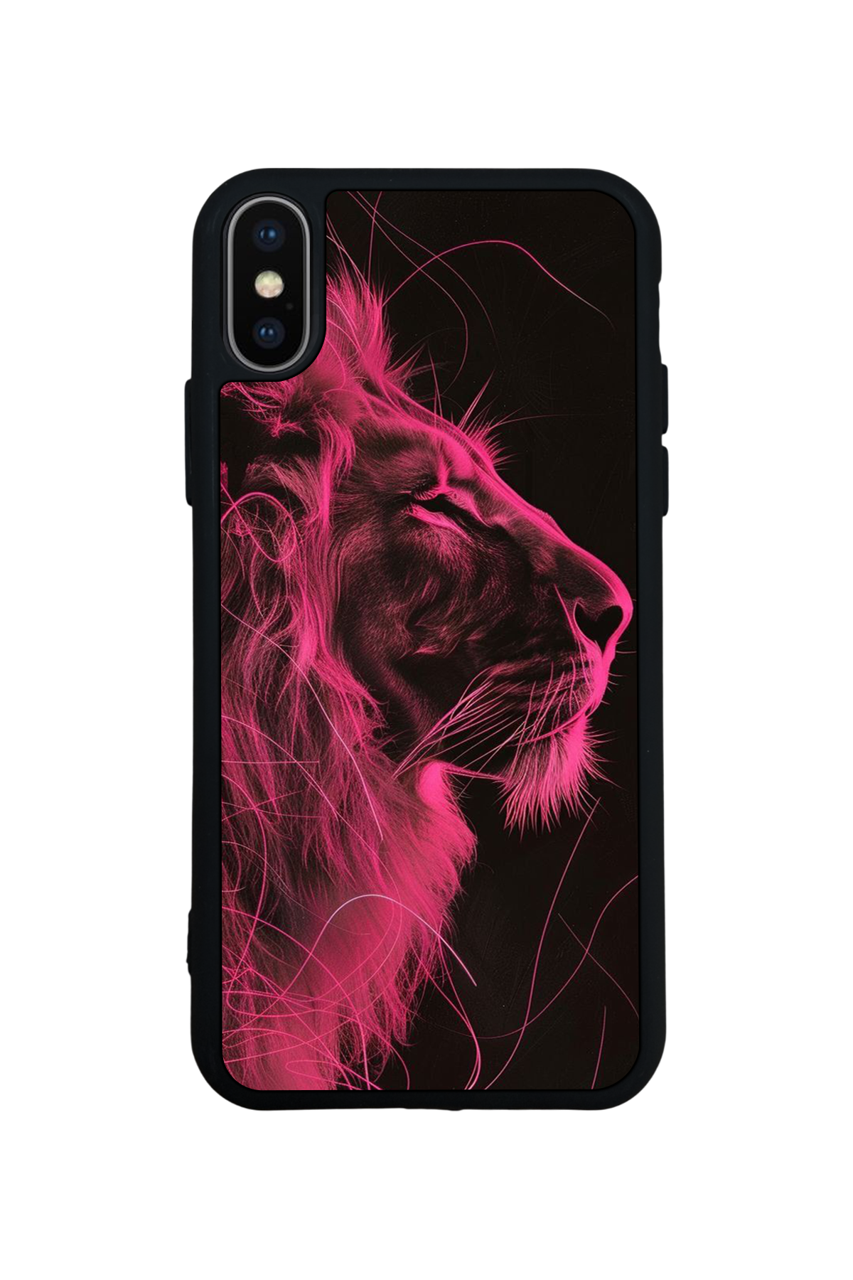 iPhone XS Max Uyumlu Aslan Tasarımlı Glossy Premium Kılıf