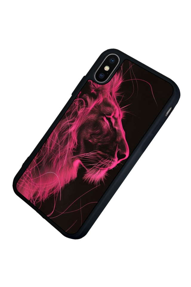 iPhone XS Max Uyumlu Aslan Tasarımlı Glossy Premium Kılıf