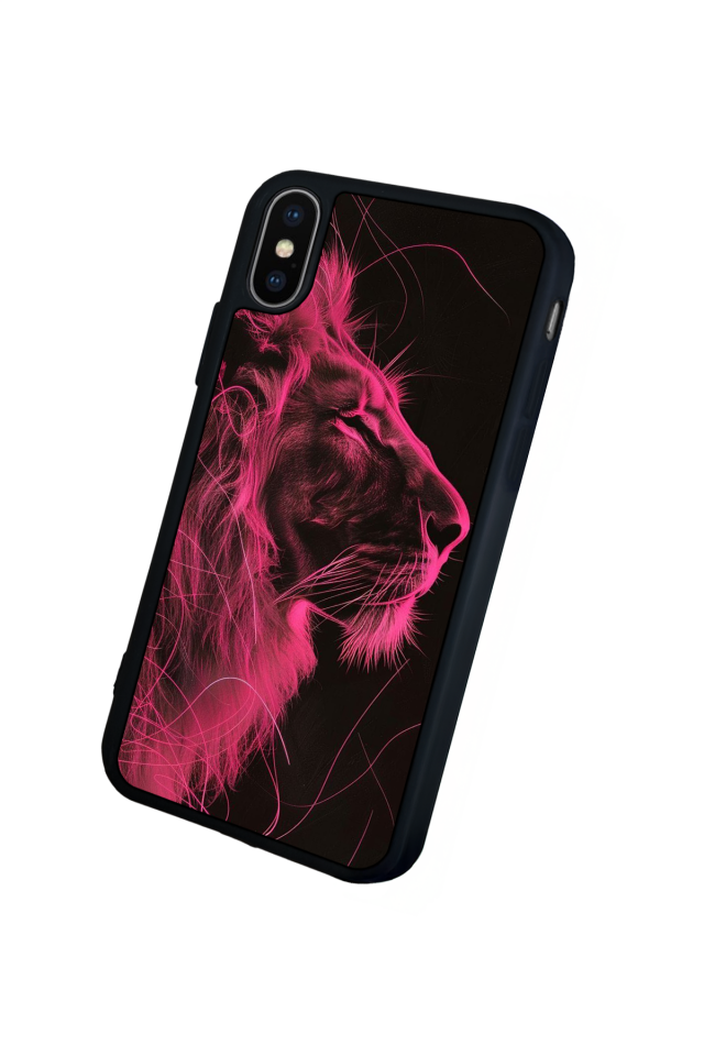 iPhone XS Max Uyumlu Aslan Tasarımlı Glossy Premium Kılıf
