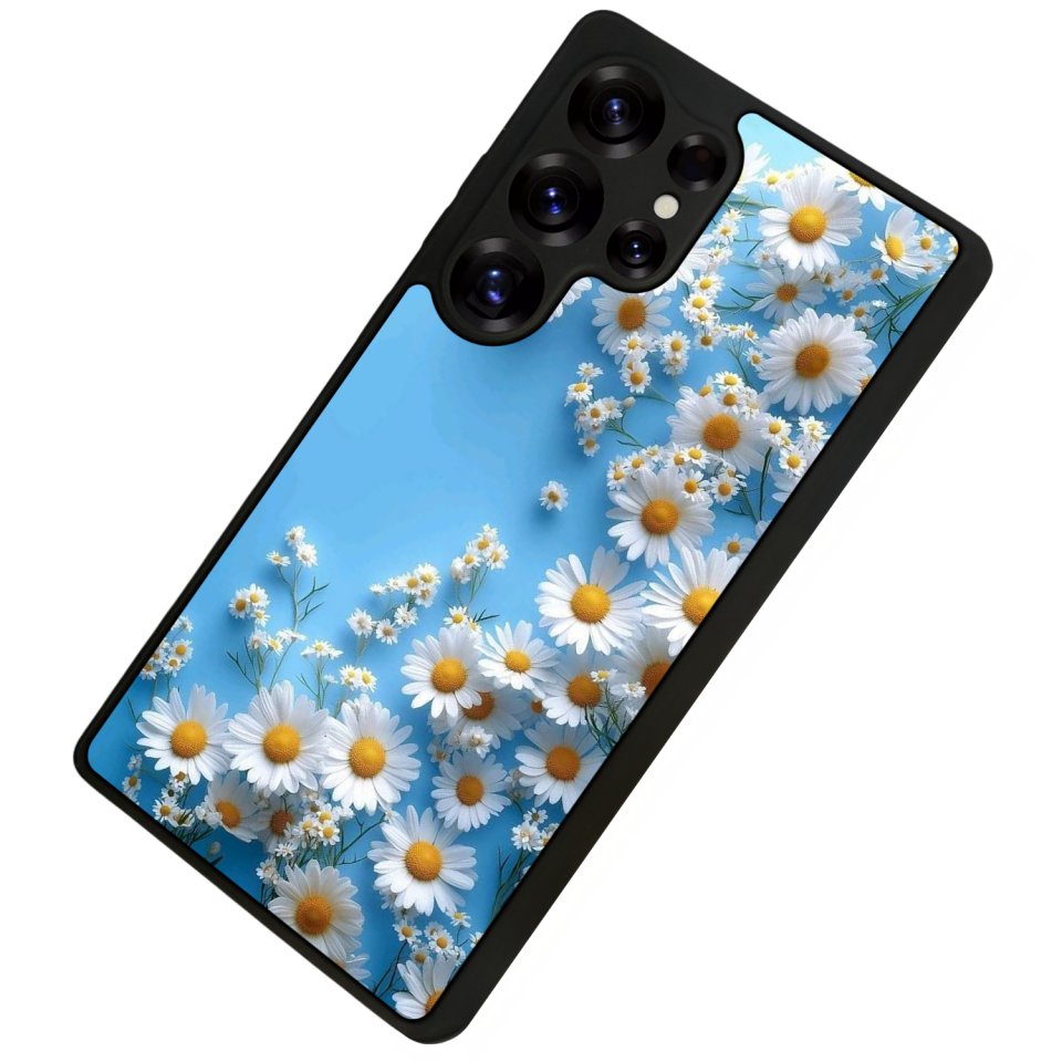 Samsung Galaxy S25 Ultra Uyumlu Cicek Tasarımlı Glossy Premium Kılıf