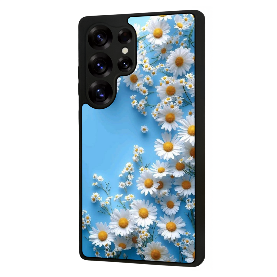 Samsung Galaxy S25 Ultra Uyumlu Cicek Tasarımlı Glossy Premium Kılıf