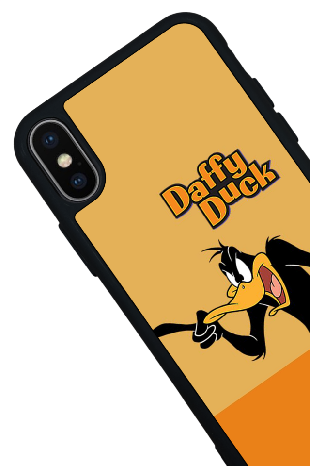 iPhone X/ XS Uyumlu Daffy duck Tasarımlı Glossy Premium Kılıf