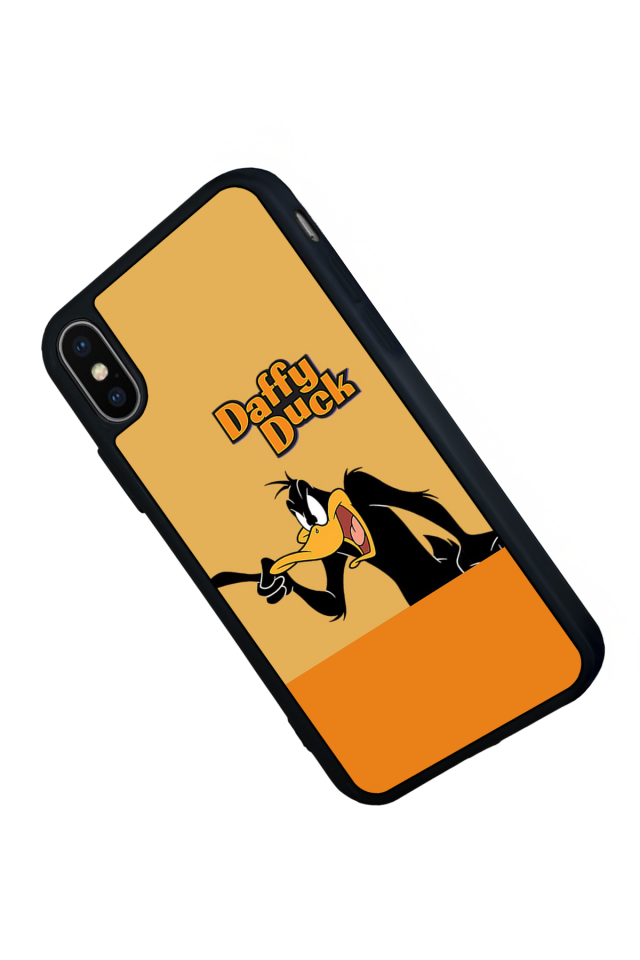 iPhone X/ XS Uyumlu Daffy duck Tasarımlı Glossy Premium Kılıf