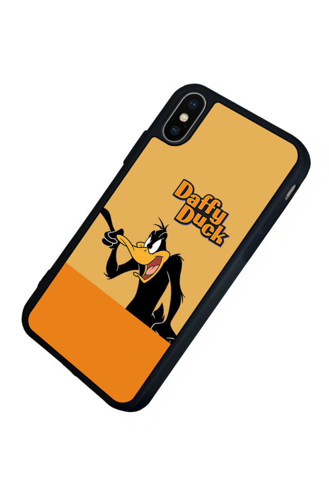iPhone X/ XS Uyumlu Daffy duck Tasarımlı Glossy Premium Kılıf