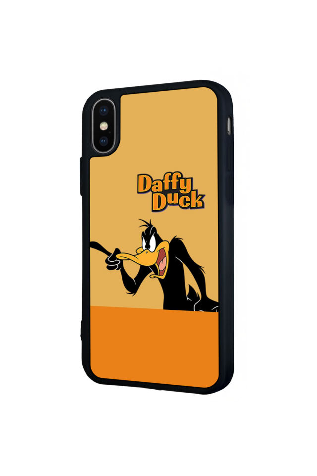 iPhone X/ XS Uyumlu Daffy duck Tasarımlı Glossy Premium Kılıf
