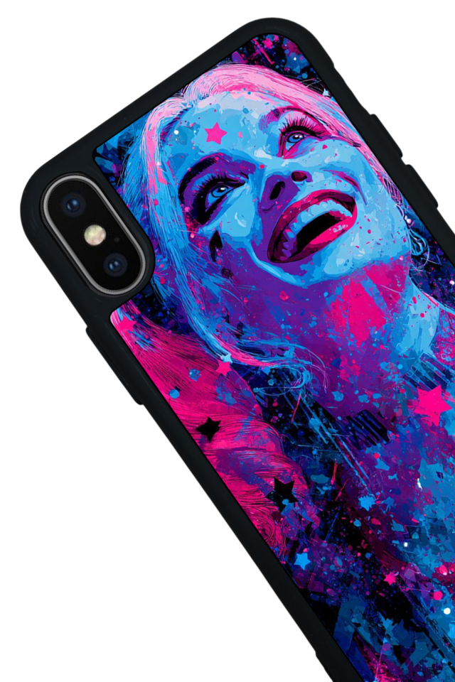 iPhone XS Max Uyumlu HarleyQueen Tasarımlı Glossy Premium Kılıf