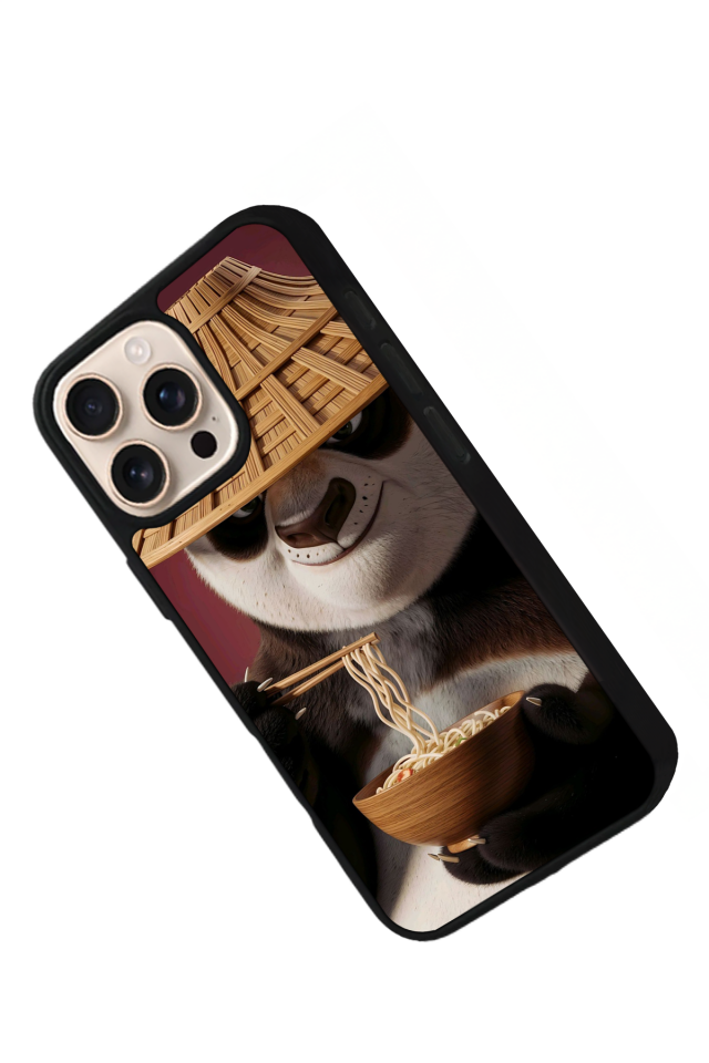 iPhone 16 Pro Max Uyumlu Kung Fu Panda Tasarımlı Glossy Premium Kılıf