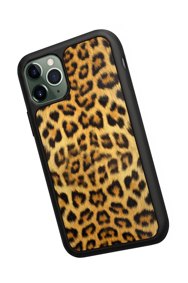 iPhone 11 Pro Max Uyumlu Leopar Tasarımlı Glossy Premium Kılıf