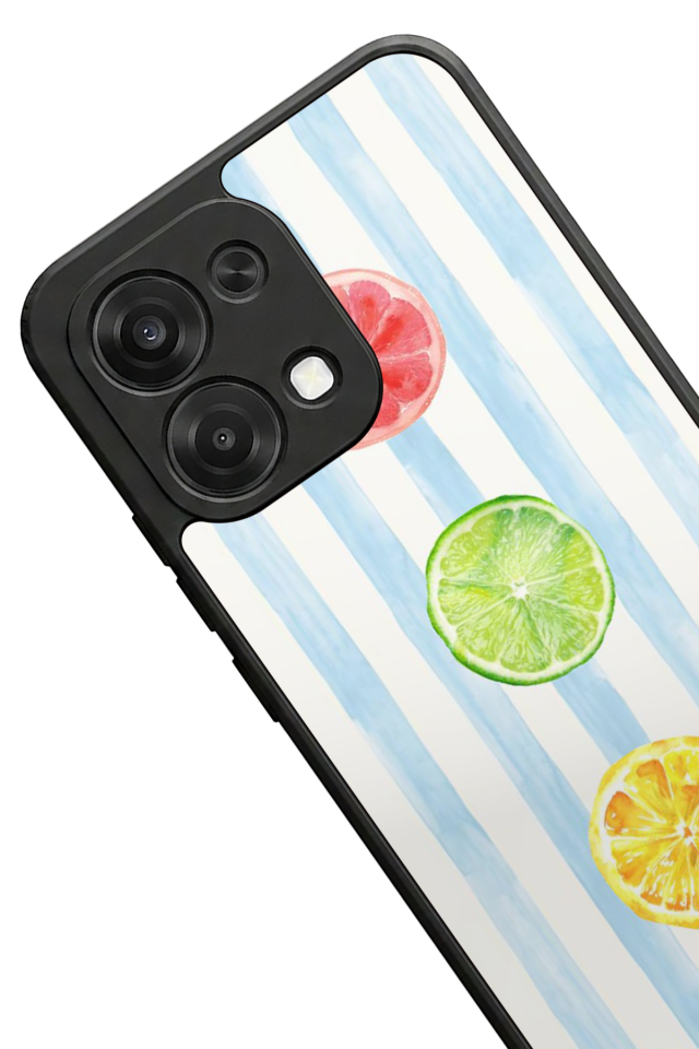 Oppo A6 Pro Uyumlu Limon Tasarımlı Glossy Premium Kılıf