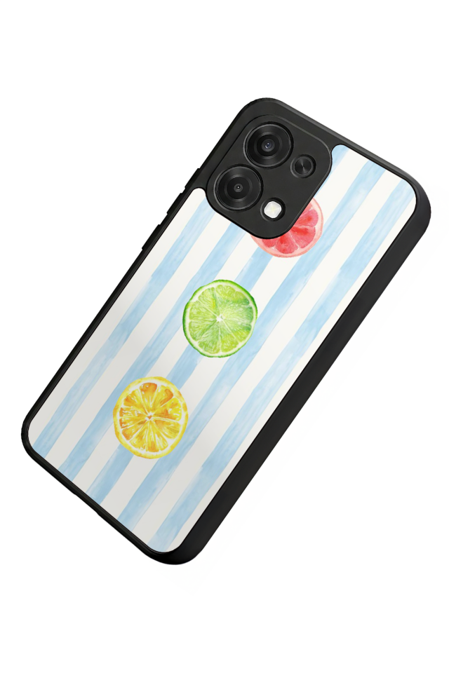 Oppo A6 Pro Uyumlu Limon Tasarımlı Glossy Premium Kılıf