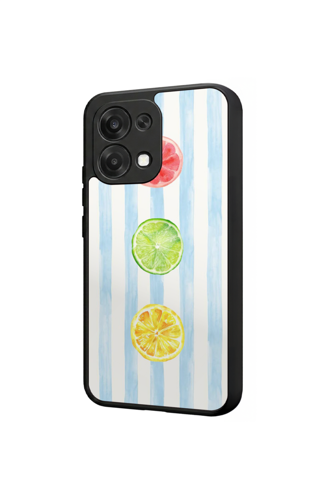 Oppo A6 Pro Uyumlu Limon Tasarımlı Glossy Premium Kılıf