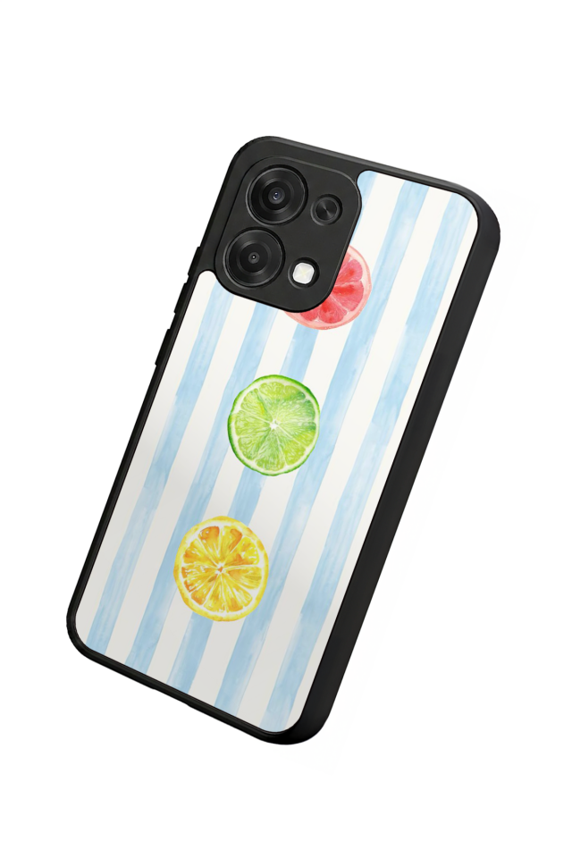 Oppo A6 Pro Uyumlu Limon Tasarımlı Glossy Premium Kılıf