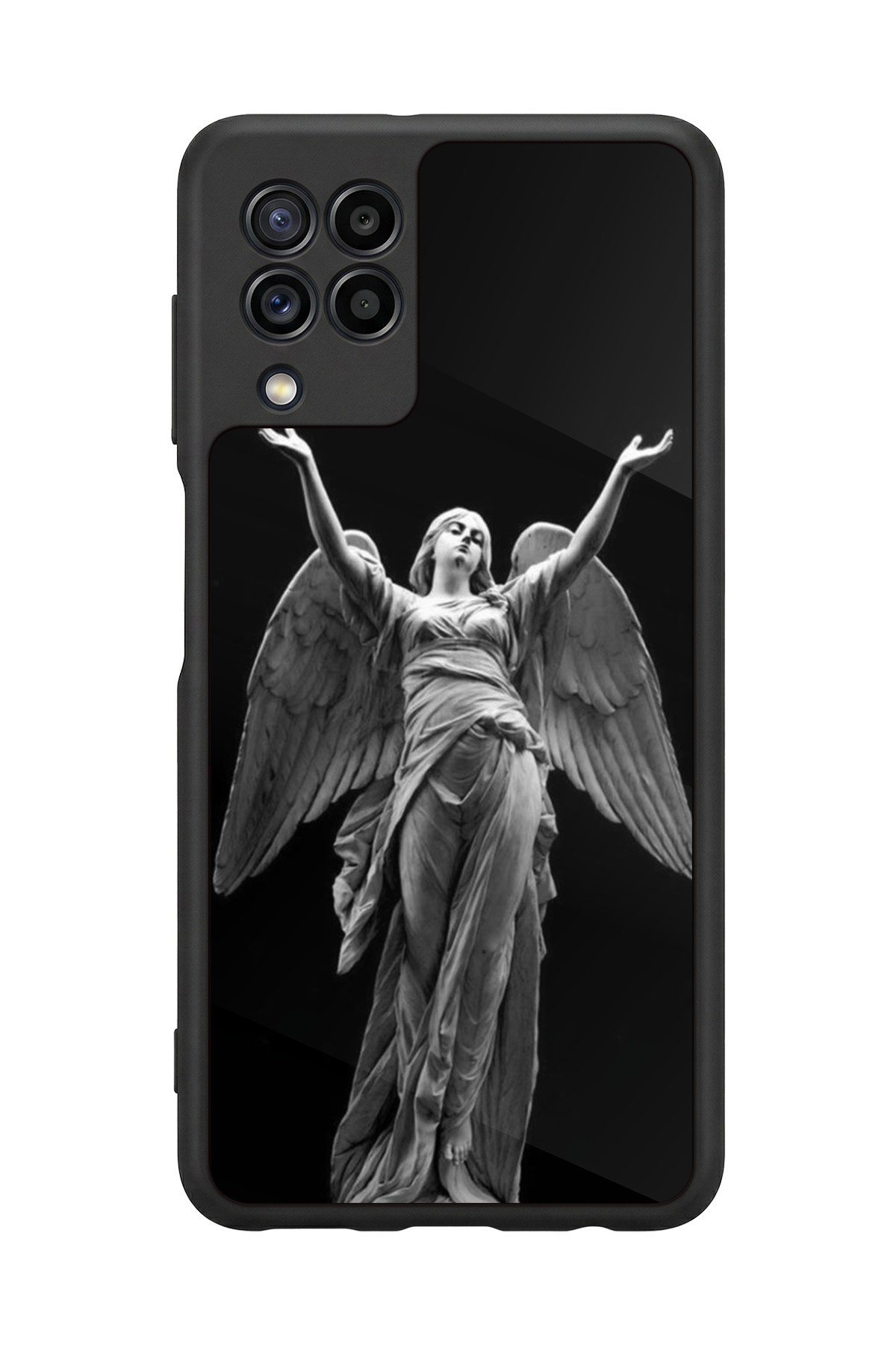 Samsung Galaxy M32 Uyumlu Melek Tasarımlı Glossy Premium Kılıf