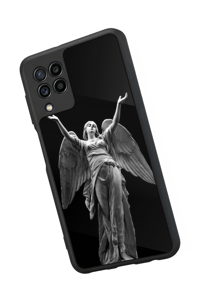 Samsung Galaxy M32 Uyumlu Melek Tasarımlı Glossy Premium Kılıf