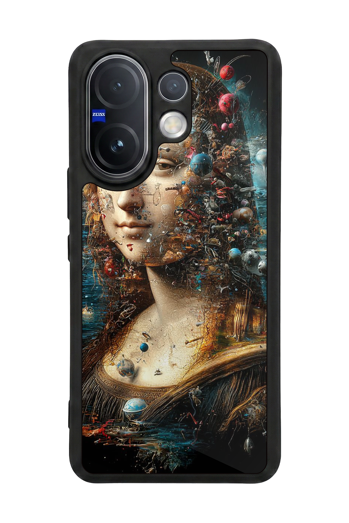 Vivo V60 Uyumlu Monalisa Tasarımlı Glossy Premium Kılıf