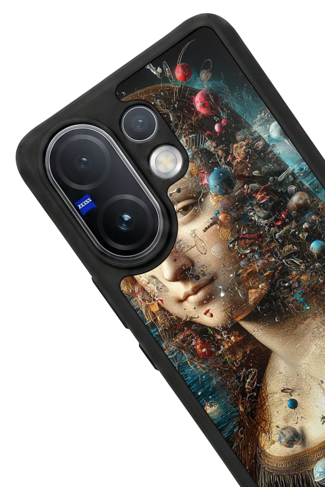 Vivo V60 Uyumlu Monalisa Tasarımlı Glossy Premium Kılıf