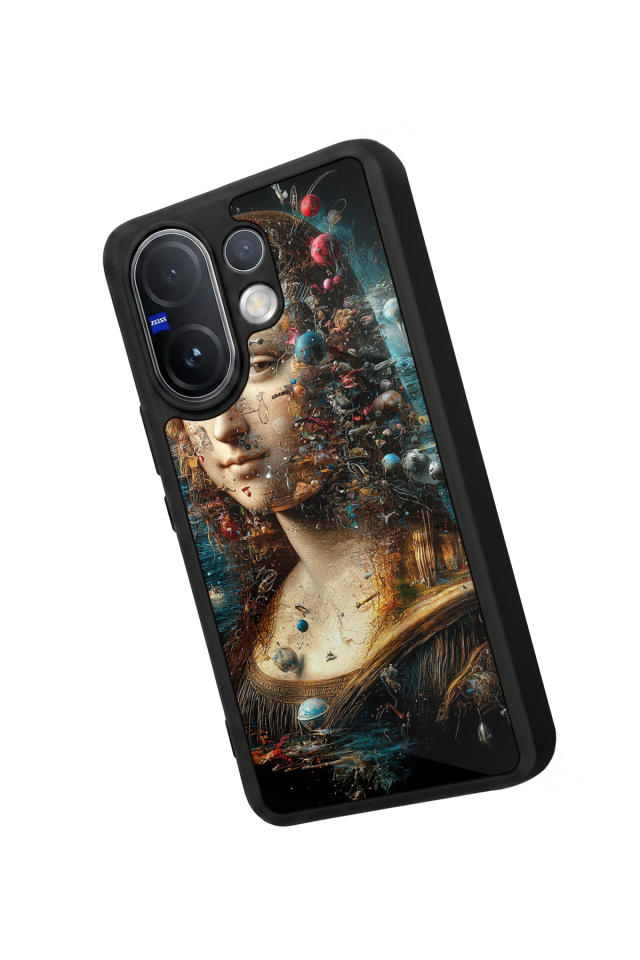 Vivo V60 Uyumlu Monalisa Tasarımlı Glossy Premium Kılıf