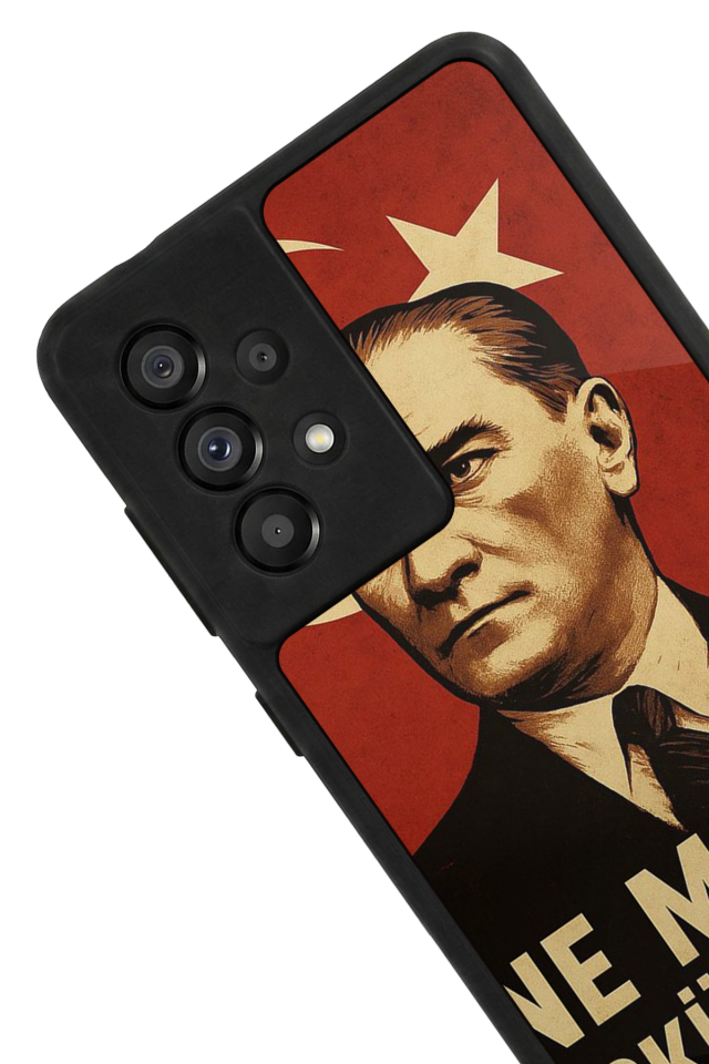 Samsung Galaxy A73 Uyumlu  Mustafa Kemal Ataturk Tasarımlı Glossy Premium Kılıf