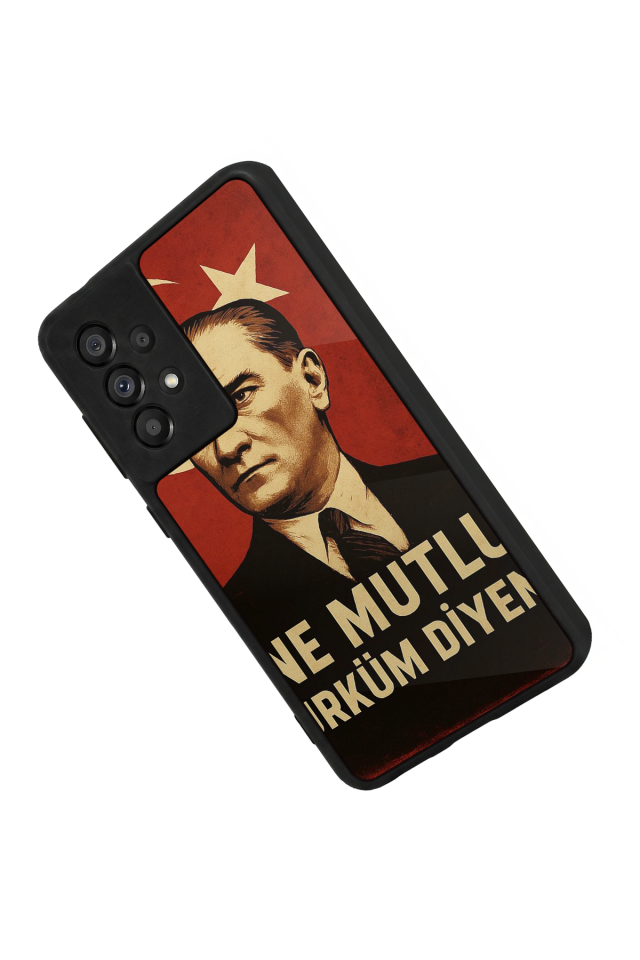Samsung Galaxy A73 Uyumlu  Mustafa Kemal Ataturk Tasarımlı Glossy Premium Kılıf