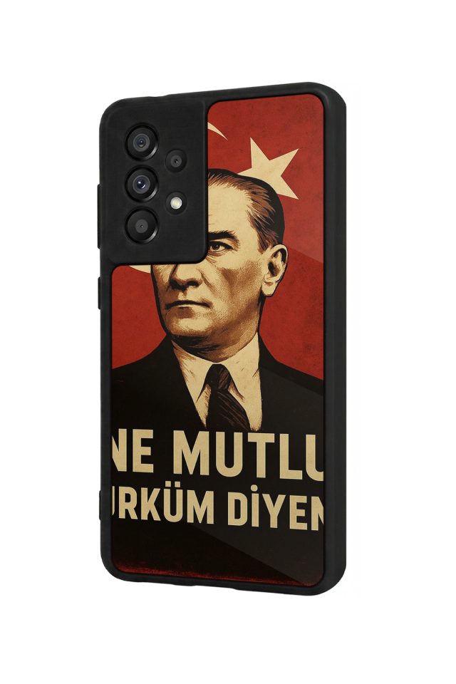 Samsung Galaxy A73 Uyumlu  Mustafa Kemal Ataturk Tasarımlı Glossy Premium Kılıf