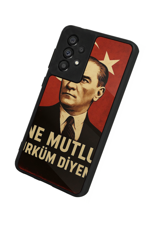 Samsung Galaxy A73 Uyumlu  Mustafa Kemal Ataturk Tasarımlı Glossy Premium Kılıf