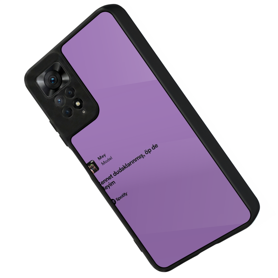 Xiaomi Redmi Note 12 Pro Uyumlu Sarki Sozleri Tasarımlı Glossy Premium Kılıf