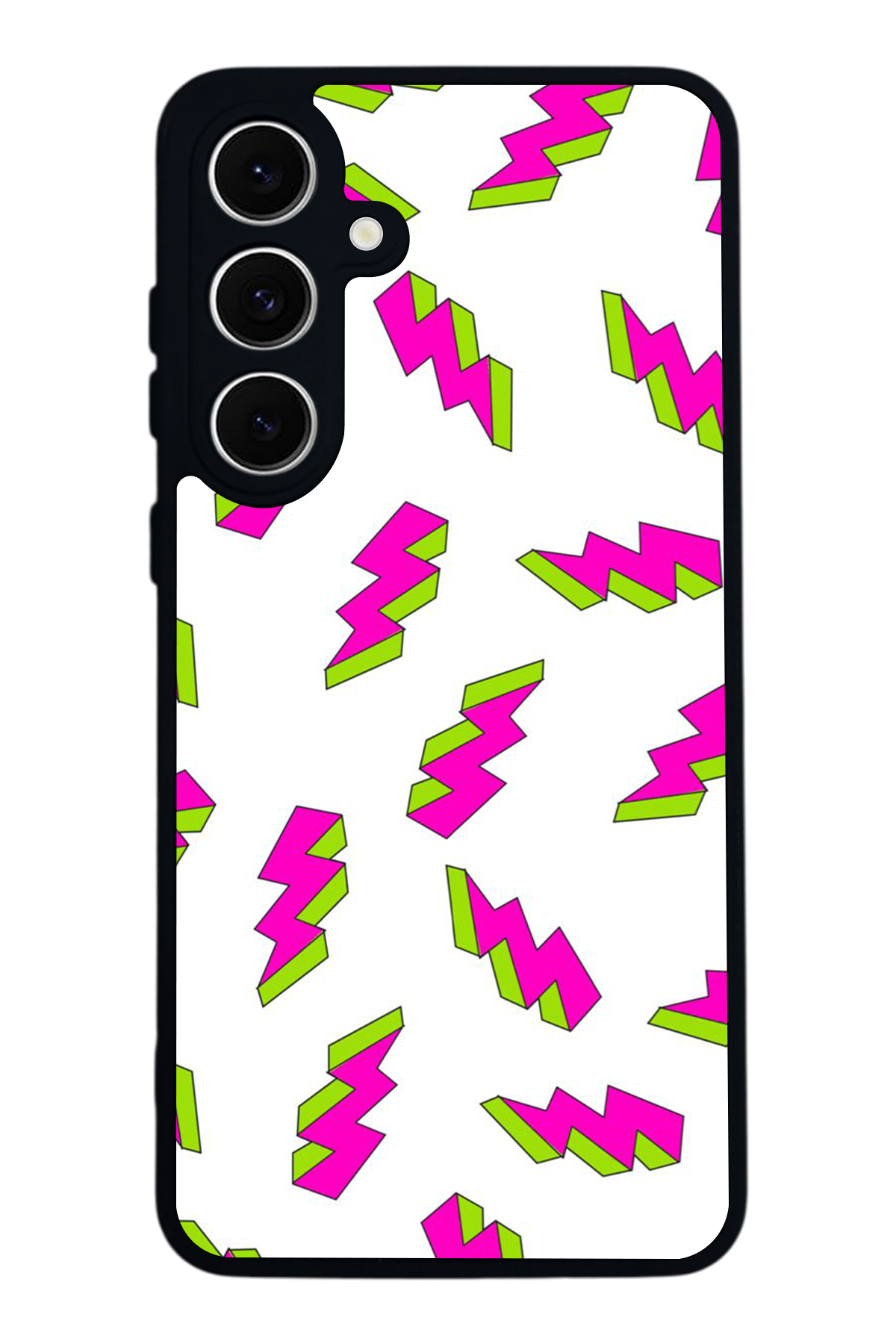 Samsung Galaxy A16 Uyumlu Simsek Tasarımlı Glossy Premium Kılıf