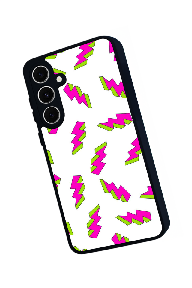 Samsung Galaxy A16 Uyumlu Simsek Tasarımlı Glossy Premium Kılıf