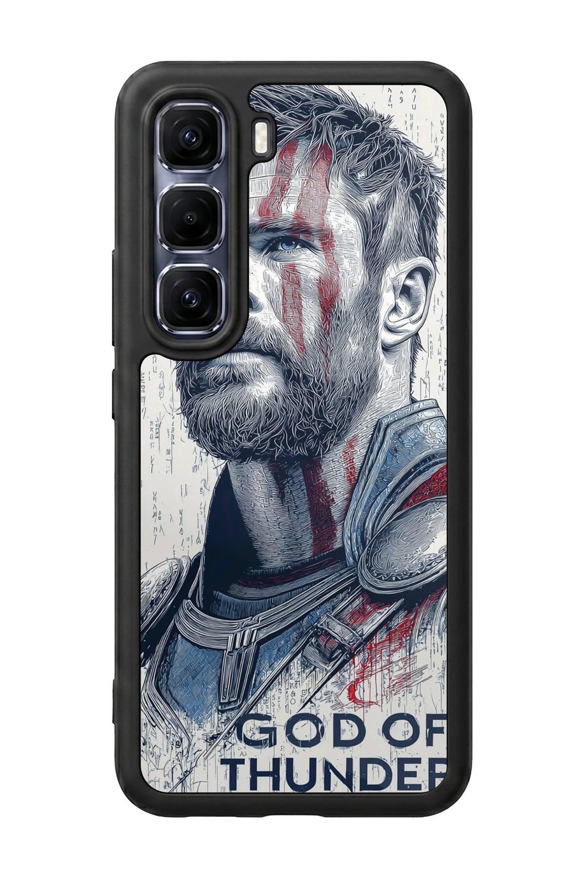 Infinix Hot 60 Pro Plus Uyumlu Thor Tasarımlı Glossy Premium Kılıf
