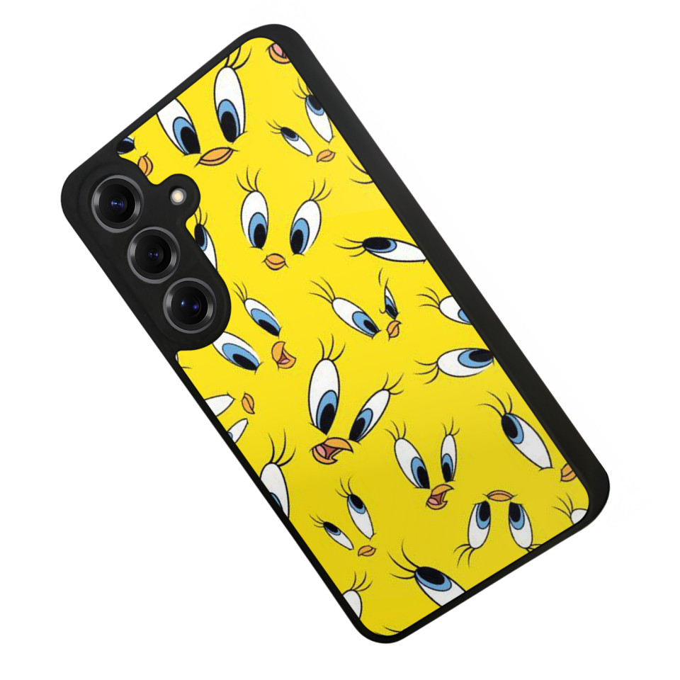 Samsung Galaxy S25 Uyumlu Tweety Tasarımlı Glossy Premium Kılıf