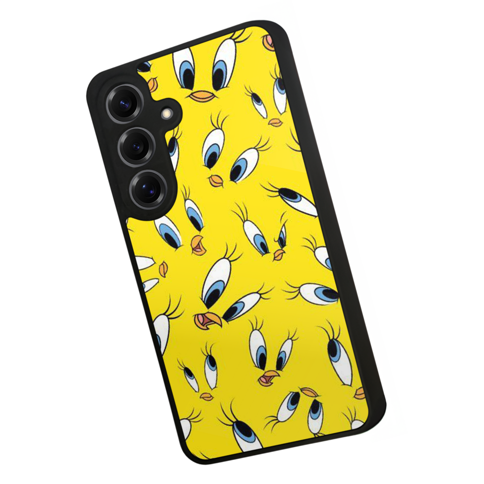 Samsung Galaxy S25 Uyumlu Tweety Tasarımlı Glossy Premium Kılıf