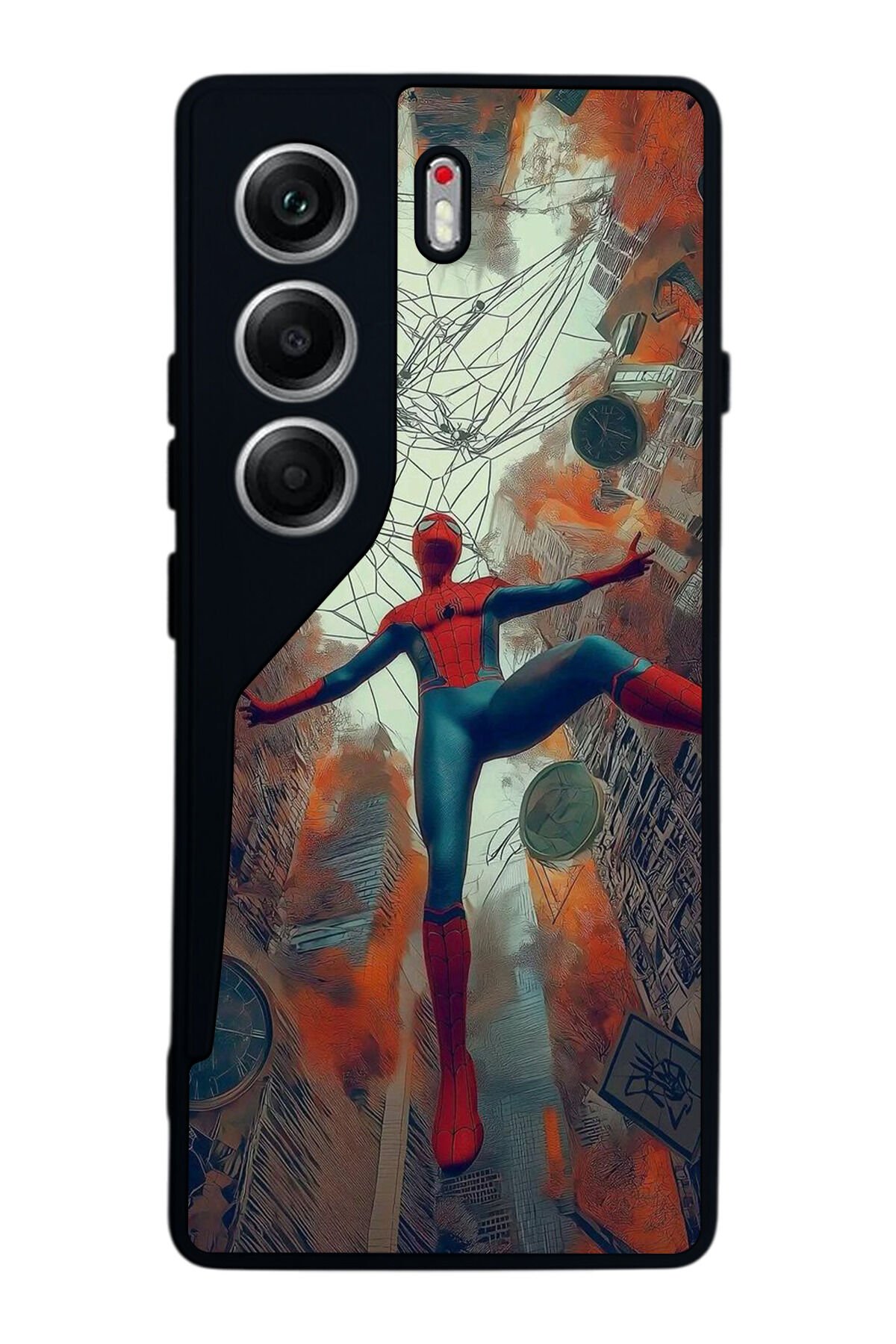 Tecno Camon 40 Uyumlu Spider Man ( Örümcek Adam ) Tasarımlı Glossy Premium Kılıf