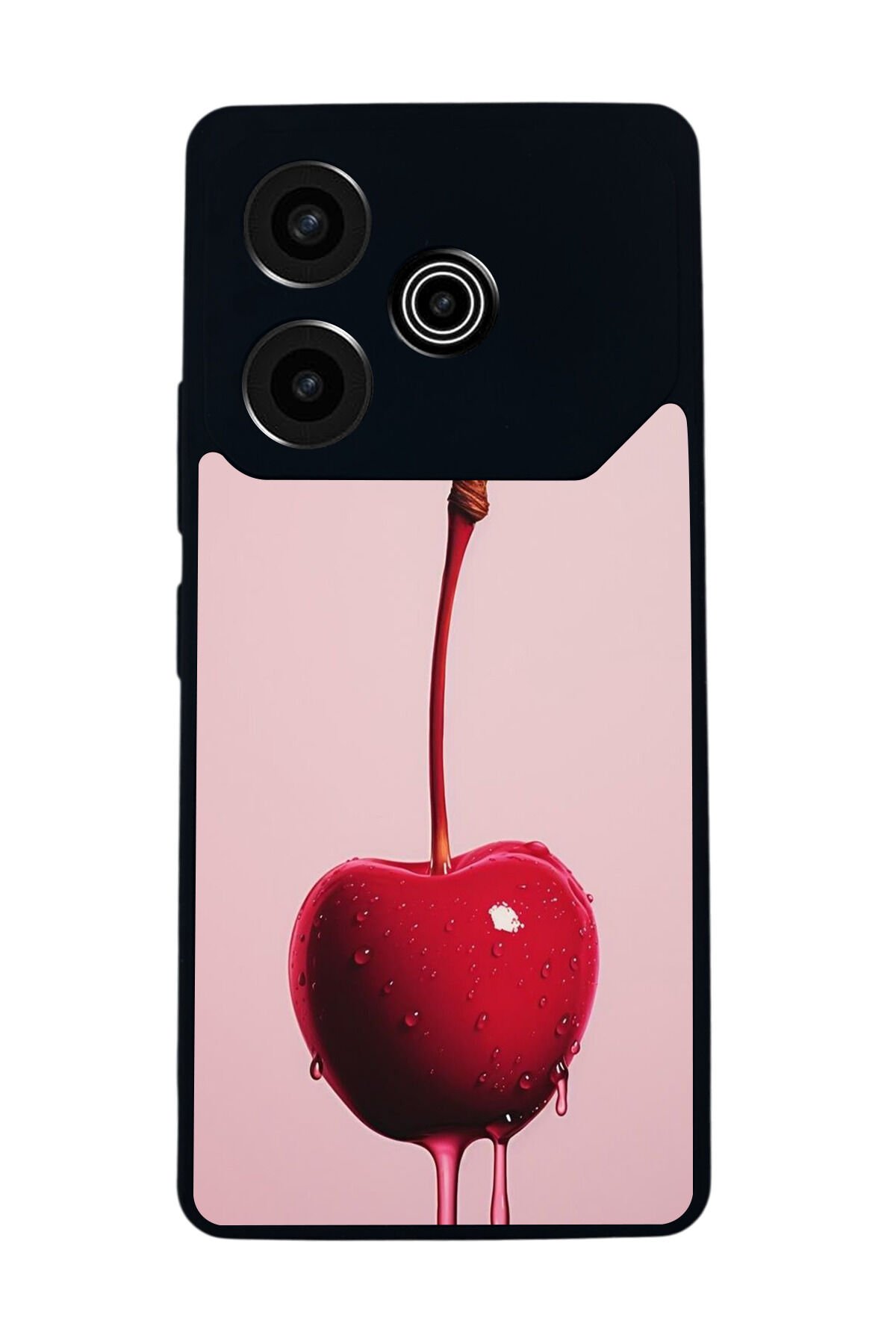 Tecno Pova 6 Uyumlu Kiraz Tasarımlı Glossy Premium Kılıf