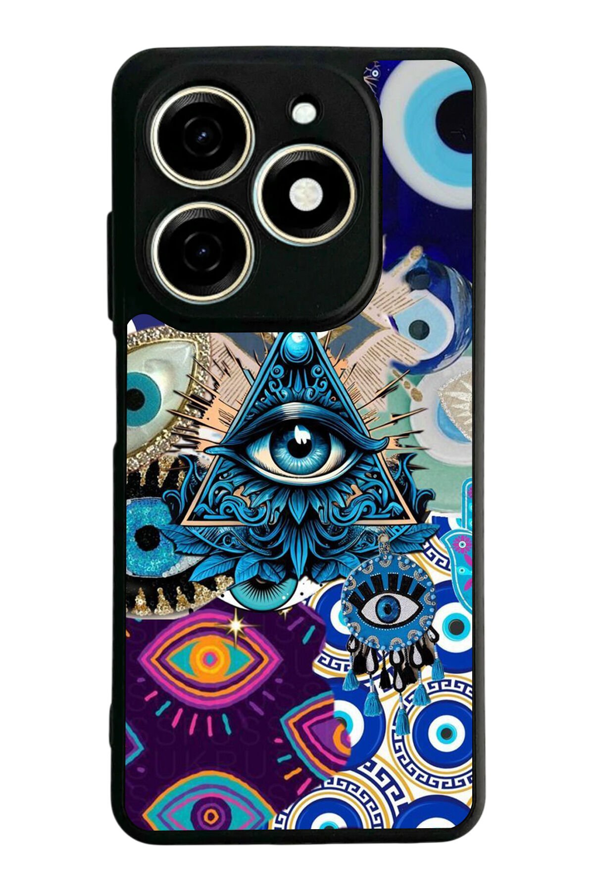 Infınıx Smart 8 Pro Uyumlu Göz Tasarımlı Glossy Premium Kılıf