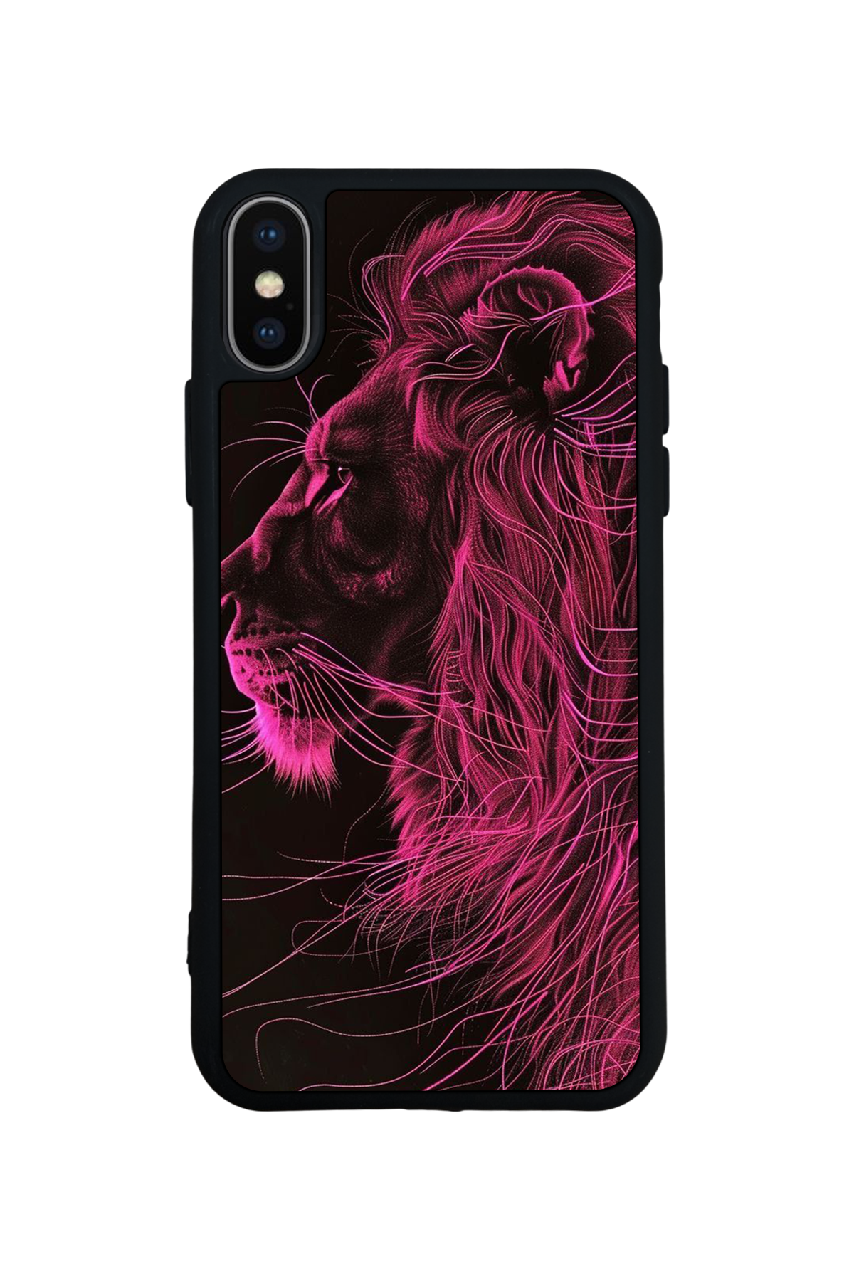 iPhone XS Max Uyumlu Aslan Tasarımlı Glossy Premium Kılıf