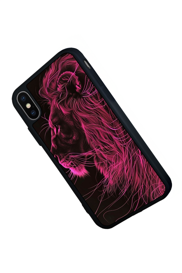 iPhone XS Max Uyumlu Aslan Tasarımlı Glossy Premium Kılıf
