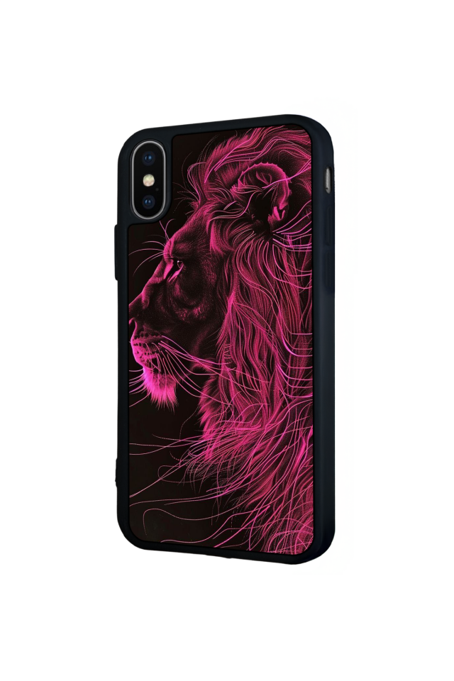 iPhone XS Max Uyumlu Aslan Tasarımlı Glossy Premium Kılıf