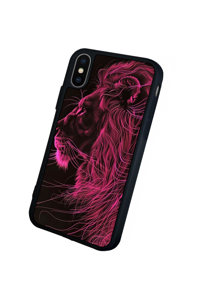 iPhone XS Max Uyumlu Aslan Tasarımlı Glossy Premium Kılıf