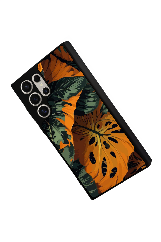 Samsung Galaxy S24 Ultra Uyumlu Botanik Tasarımlı Glossy Premium Kılıf