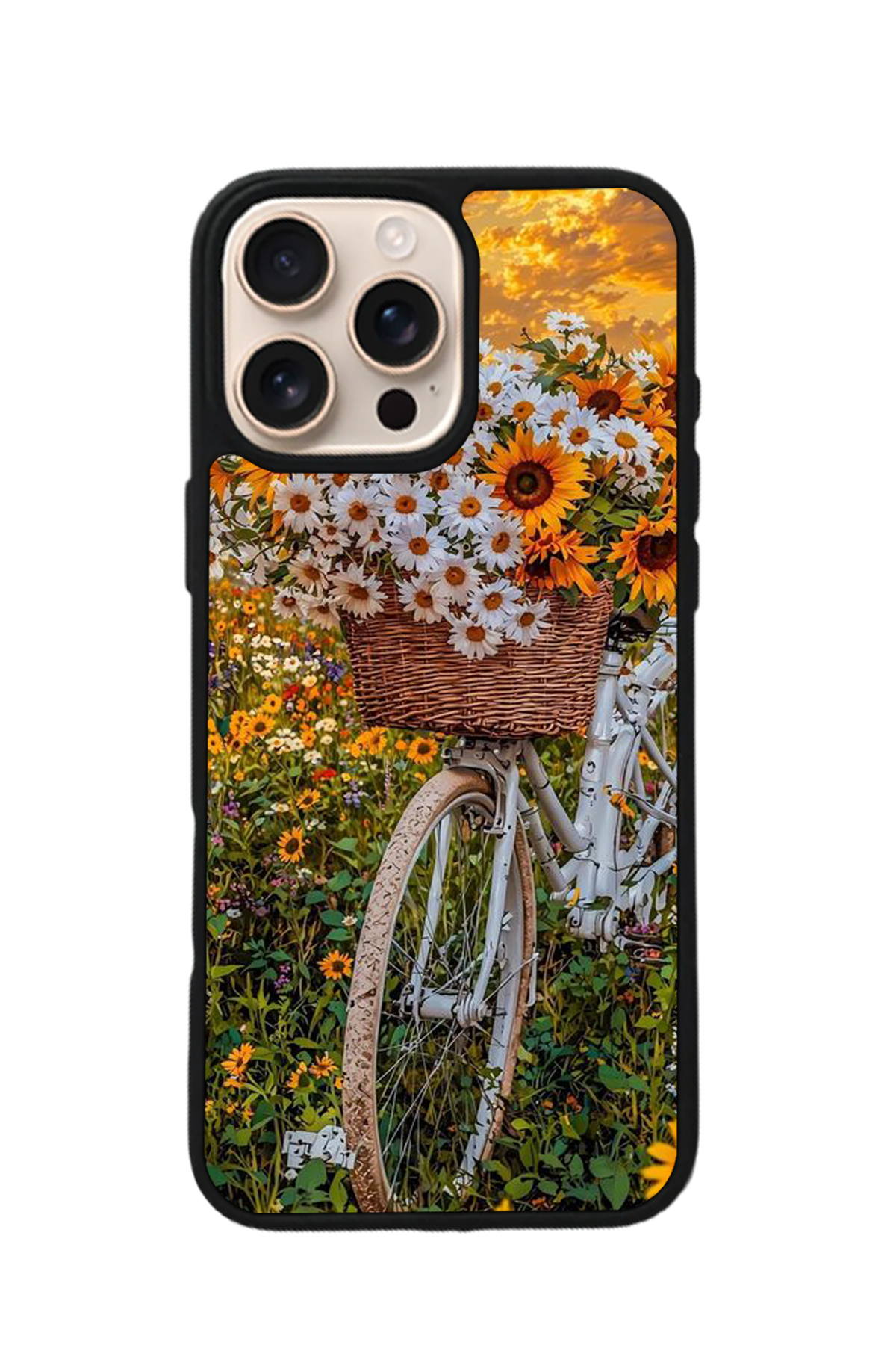 iPhone 15 Pro Uyumlu Cicek Tasarımlı Glossy Premium Kılıf