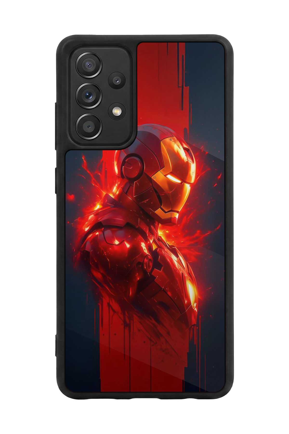 Samsung Galaxy A72 Uyumlu  Iron Man ( Demir Adam ) Tasarımlı Glossy Premium Kılıf