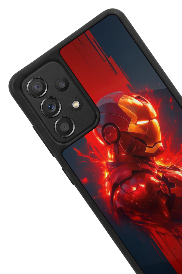 Samsung Galaxy A72 Uyumlu  Iron Man ( Demir Adam ) Tasarımlı Glossy Premium Kılıf