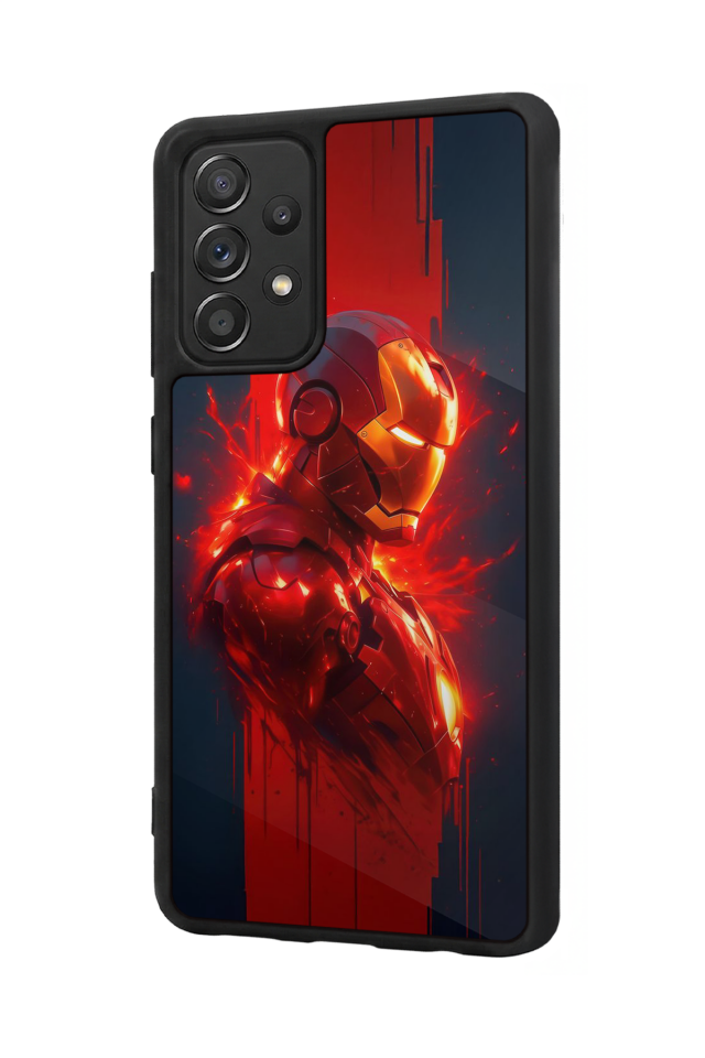 Samsung Galaxy A72 Uyumlu  Iron Man ( Demir Adam ) Tasarımlı Glossy Premium Kılıf