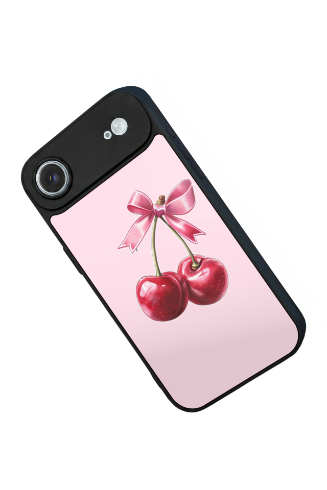 iPhone 17 Air Uyumlu Kiraz Tasarımlı Glossy Premium Kılıf