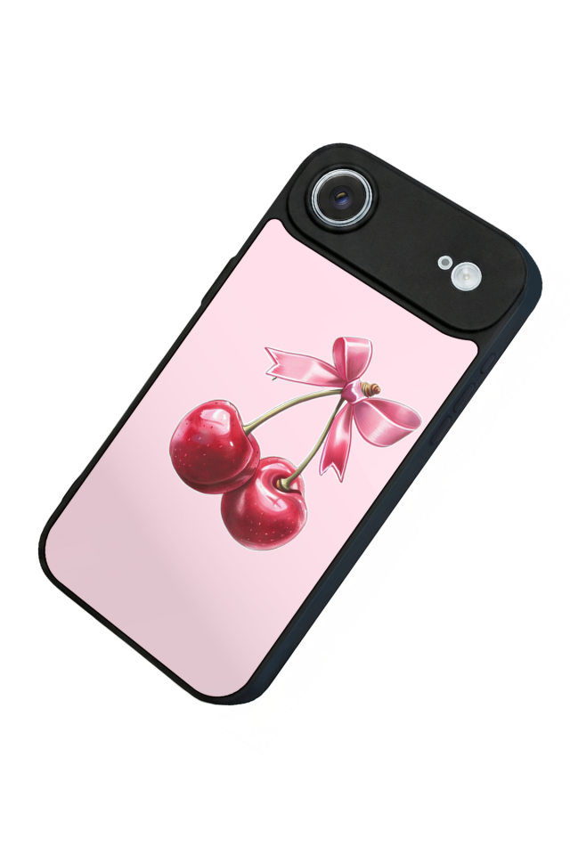iPhone 17 Air Uyumlu Kiraz Tasarımlı Glossy Premium Kılıf